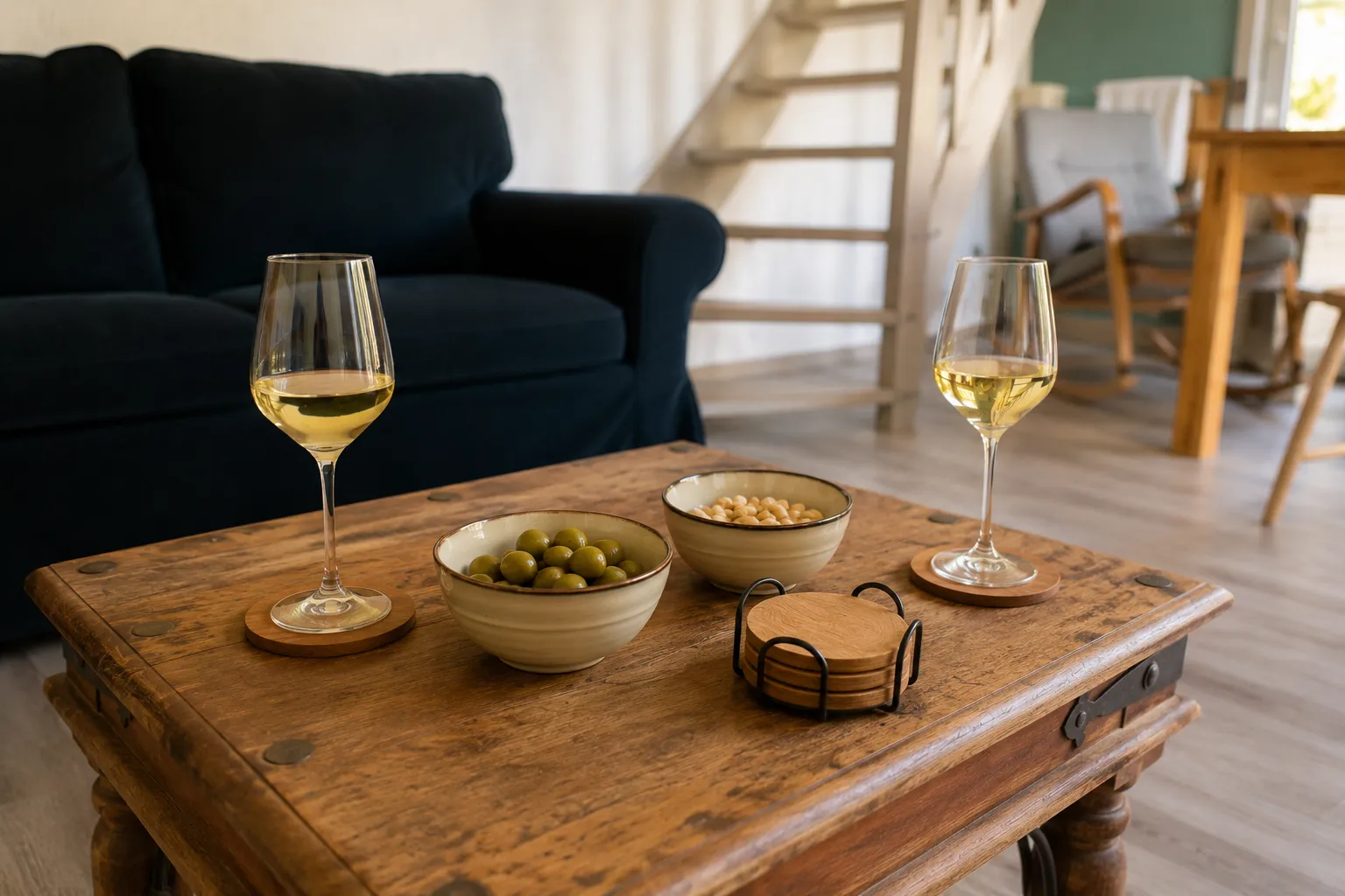 Apéritif servi au coin salon